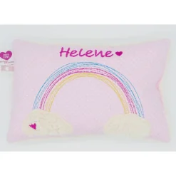 Taufkissen Regenbogen mit gesticktem Namen