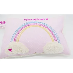 Taufkissen Regenbogen mit gesticktem Namen