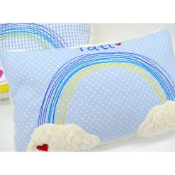 Taufkissen Regenbogen mit gesticktem Namen