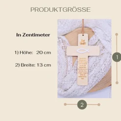 Taufkreuz | Kommunionkreuz | Holzkreuz mit Gravur | Geschenk Taufe | Konfirmation | Geschenk Kommunion | Geschenk für Mä