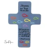 Taufkreuz Holzkreuz Kinderkreuz mit christlichem Motiv  zur Taufe/Geburt/Kommunion