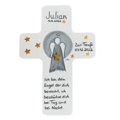 Taufkreuz Holzkreuz Kinderkreuz Engel  zur Taufe/Geburt/Kommunion