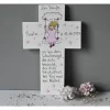 Taufkreuz Mädchen personalisiert | Handbemaltes Holzkreuz Schutzengel Geschenk Taufe Geburt
