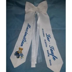 Taufschleife "Teddy im Auto"