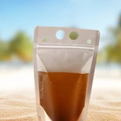 Team Braut, Team Bride Junggesellinnenabschied Getränkebeutel mit Stohhalm, JGA, Trinkbeutel