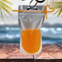 Team Braut, Team Bride Junggesellinnenabschied Getränkebeutel mit Stohhalm, JGA, Trinkbeutel