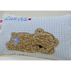 Teddykissen Bär Namenskissen Taufkissen Kuschelkissen Kindergartenkissen