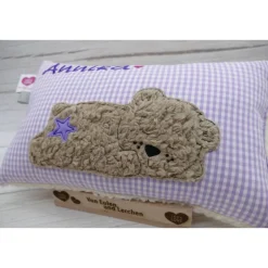 Teddykissen Bär Namenskissen Taufkissen Kuschelkissen Kindergartenkissen