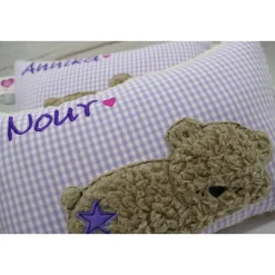 Teddykissen Bär Namenskissen Taufkissen Kuschelkissen Kindergartenkissen