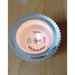 Teelicht mit versteckter Botschaft, Weihnachten