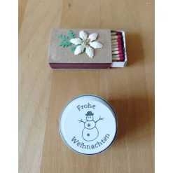 Teelicht mit versteckter Botschaft, Weihnachten