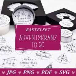 Teelichtbotschaften als Mini-Adventskranz mit Maxi-Spaß: Entdecke unser Adventskranz to Go mit Teelichtbotschaften