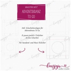 Teelichtbotschaften als Mini-Adventskranz mit Maxi-Spaß: Entdecke unser Adventskranz to Go mit Teelichtbotschaften