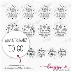 Teelichtbotschaften als Mini-Adventskranz mit Maxi-Spaß: Entdecke unser Adventskranz to Go mit Teelichtbotschaften