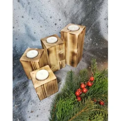 Teelichthalter aus Holz