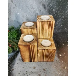Teelichthalter aus Holz