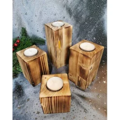 Teelichthalter aus Holz