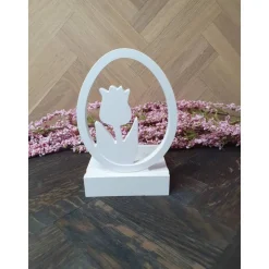 Teelichthalter aus Keraflott - Einschieber Osterei mit Tulpe