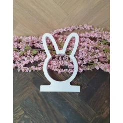Teelichthalter aus Keraflott - Einschieber Silhouette Osterhase