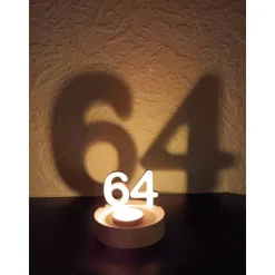 Teelichthalter mit Zahlen 0-9, Geburtstag