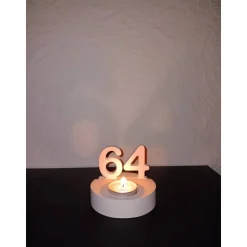 Teelichthalter mit Zahlen 0-9, Geburtstag