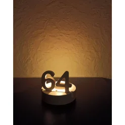 Teelichthalter mit Zahlen 0-9, Geburtstag