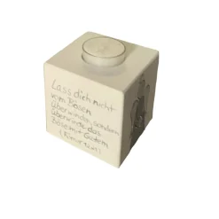 Teelichthalter/Kerzenwürfel/Teelichtwürfel aus Holz "Engel" Zur Taufe