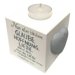 Teelichthalter/Kerzenwürfel/Teelichtwürfel aus Holz zur Hochzeit zur Erinnerung