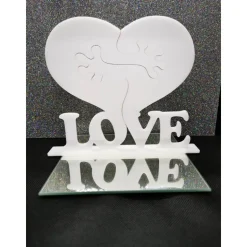 2teiliges Herz aus Acryl – personalisiertes Geschenk in verschiedenen Farben