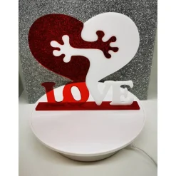 2teiliges Herz aus Acryl – personalisiertes Geschenk in verschiedenen Farben