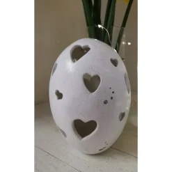 3teiliges Ostereierset aus Keramik zum Beleuchten