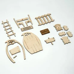 7teiliges Wichtelset aus Holz | Bastelset | Wichtel Wunschliste Vorlage | personalisierte Wichtel Geschenkidee