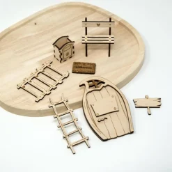 7teiliges Wichtelset aus Holz | Bastelset | Wichtel Wunschliste Vorlage | personalisierte Wichtel Geschenkidee