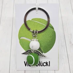 Tennis Schutzengel Schlüsselanhänger – Glücksbringer für Tennisspieler & Fans