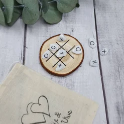 Tic Tac Toe handgemacht | Gastgeschenk Hochzeit oder Taufe | Tischspiel | Geburtstagsgeschenk