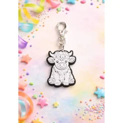 Tier Zipper Bauernhof: Schwein & Highland Kuh als Reißverschluss-Anhänger – Niedliche Zipper für Jacke, Tasche & Rucksack