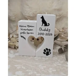 Tiererinnerung "Herzverbunden" Trauergeschenk als Erinnerung an den besten Freund