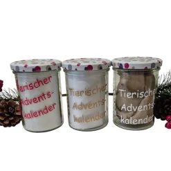 Tierischer Adventskalender im Glas, Adventskalender für Tiere