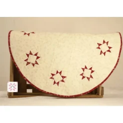 Tischdecke, Patchwork-Stern, Weihnachten, 55 cm rund