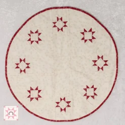 Tischdecke, Patchwork-Stern, Weihnachten, 55 cm rund