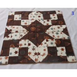 Tischdecke 40x40cm – Mitteldecke Weihnachten Patchwork Baumwollwebware festlich glänzend