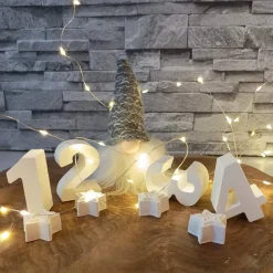 Tischdeko Advent, Raysin Zahlen-Set 1-4 mit Elch, Raysin Zahlen, Rentier Deko, Adventszahlen, Adventskranz modern