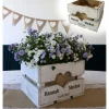 TISCHDEKO BLUMENKISTE Hochzeitsgeschenk Vintage Hochzeit personalisiert aus Holz Rustikale OBSTKISTE Geschenk Brautpaar Hölzerne Jahrestag