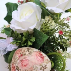 Tischdeko Gesteck Rosen mit Herz