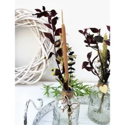 Tischdeko Trockenblumen in klaren Glasvasen 3er Set Stückpreis 7,95 Euro