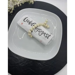 Tischdekoration | Fische aus Holzperlen | Taufe | Konfirmation | Kommunion |