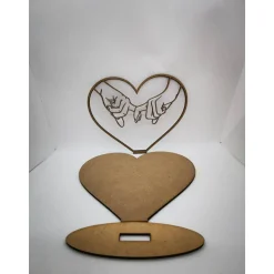 Tischdekoration Filigranes Herz aus MDF – personalisiert mit Lasergravur