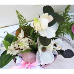 Tischgesteck Tischdeko rosa weiß