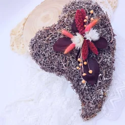 Tischgesteck Trockenblumen | Deko Trockenblumen | Geschenk Geburtstag | Gesteck mit Trockenblumen | Herz | Mitbringsel