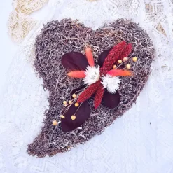 Tischgesteck Trockenblumen | Deko Trockenblumen | Geschenk Geburtstag | Gesteck mit Trockenblumen | Herz | Mitbringsel